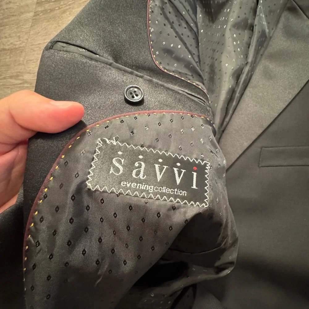 Italian Merino Wool Sport Coat Mens 44 L‎ Stretch Savvi Lama Lux Italy Blazer